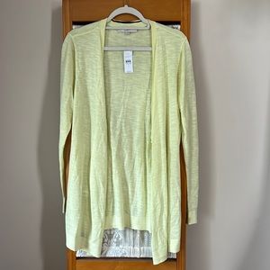 Loft Yellow Cardigan Sweater, Size L